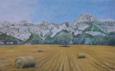 Painting titled "Ferrand et bottes d…" by Thierry Cano, Original Artwork, Oil