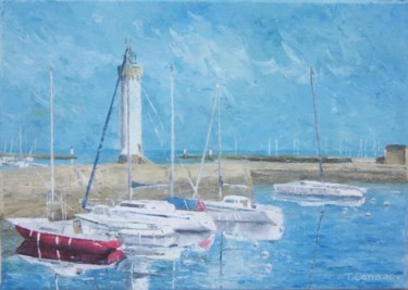 Painting titled "Port Haliguen (Quib…" by Thierry Cano, Original Artwork