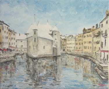 Painting titled "Les vieilles prison…" by Thierry Cano, Original Artwork, Oil
