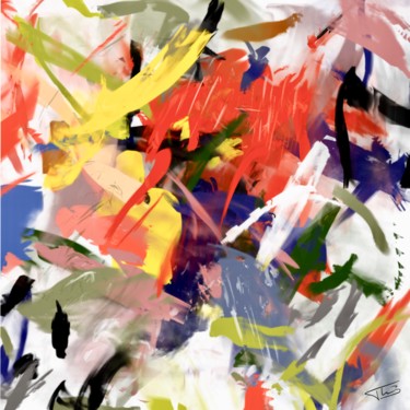 Digital Arts titled "Composition abstrac…" by Thierry Daudier De Cassini, Original Artwork, Digital Painting