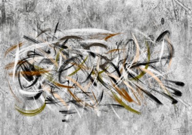 Digitale Kunst mit dem Titel "Abstraction lyrique" von Thierry Daudier De Cassini, Original-Kunstwerk, Digitale Malerei