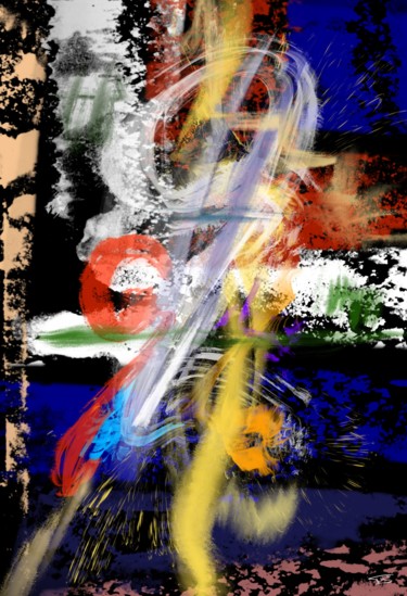 Digitale Kunst mit dem Titel "Composition abstrac…" von Thierry Daudier De Cassini, Original-Kunstwerk, Digitale Malerei