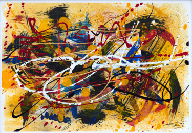 Painting titled "Composition Abstrac…" by Thierry Daudier De Cassini, Original Artwork, Acrylic