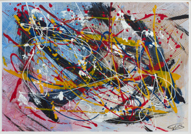 Painting titled "Composition Abstrac…" by Thierry Daudier De Cassini, Original Artwork, Acrylic