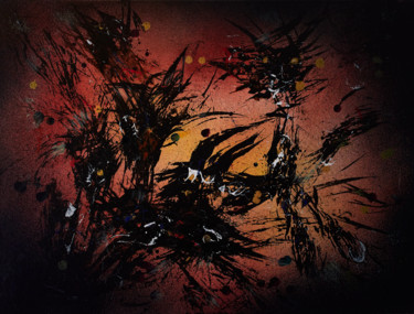 Composition abstraction lyrique Peinture intitulée "Composition abstrac…" par Thierry Daudier De Cassini, Œuvre d'art originale, Acrylique
