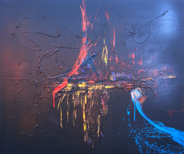 Peinture intitulée "Composition abstrac…" par Thierry Daudier De Cassini, Œuvre d'art originale, Acrylique