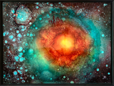 Malerei mit dem Titel "Supernova" von Thierry Daudier De Cassini, Original-Kunstwerk, Lack