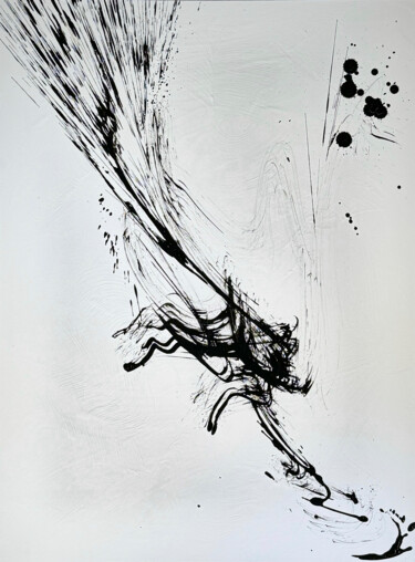 Картина под названием "Vibration N° 7" - Thierry Daudier De Cassini, Подлинное произведение искусства, Чернила
