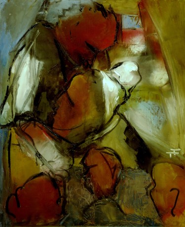 Malerei mit dem Titel "Le-départ-du-marin-" von Thierry Faure, Original-Kunstwerk, Öl