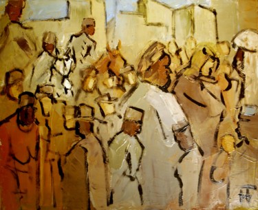 Peinture intitulée "L'excécution-" par Thierry Faure, Œuvre d'art originale, Huile Monté sur Châssis en bois