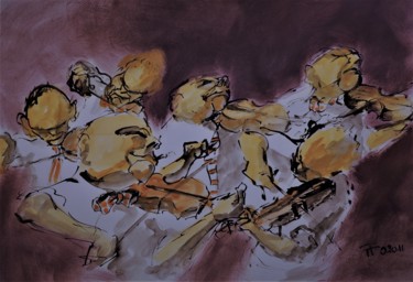 Disegno intitolato "Etude 20-143" da Thierry Faure, Opera d'arte originale, Gouache