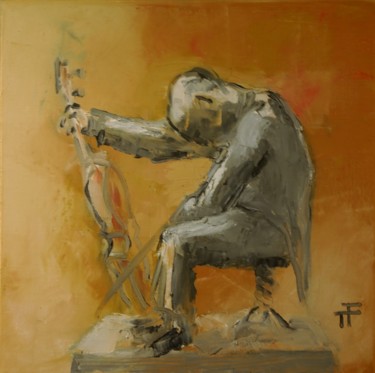 Картина под названием "Concentration-" - Thierry Faure, Подлинное произведение искусства, Масло Установлен на Деревянная рам…