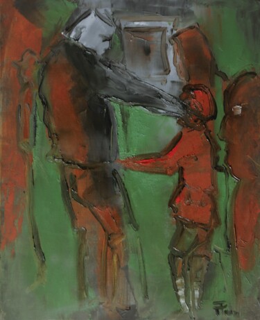 Malerei mit dem Titel "Mon fils !" von Thierry Faure, Original-Kunstwerk, Öl