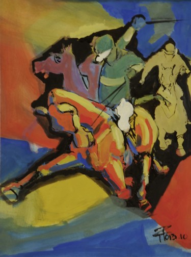 Peinture intitulée "Gouache-(13-267)" par Thierry Faure, Œuvre d'art originale, Huile