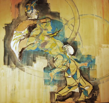 Peinture intitulée "La balance(12-30)" par Thierry Faure, Œuvre d'art originale, Huile