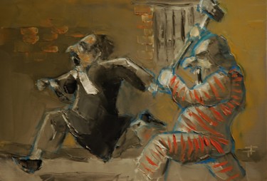 Malerei mit dem Titel "Le-non-lieu-qu-il-d…" von Thierry Faure, Original-Kunstwerk, Öl