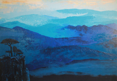 Peinture intitulée "Montagnes chinoises" par Thierry Ferrand, Œuvre d'art originale, Acrylique
