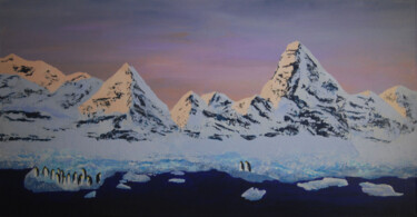 Malerei mit dem Titel "Antartique" von Thierry Ferrand, Original-Kunstwerk, Acryl