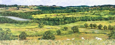 Peinture intitulée "Vue sur Montaubry" par Thierry Gautheron, Œuvre d'art originale, Acrylique