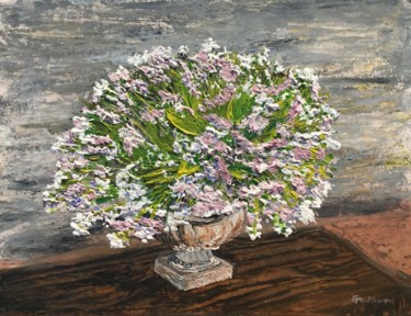 Painting titled "Bouquet de château" by Thierry Gautheron, Original Artwork, Acrylic
