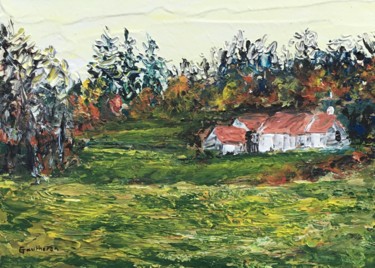 Painting titled "Ferme à Champiteau…" by Thierry Gautheron, Original Artwork, Acrylic