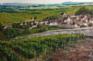 Painting titled "Volnay" by Thierry Gautheron, Original Artwork, Acrylic Mounted on Aluminium