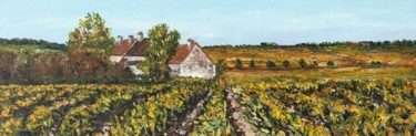 Painting titled "Chassagne Montrachet" by Thierry Gautheron, Original Artwork, Acrylic