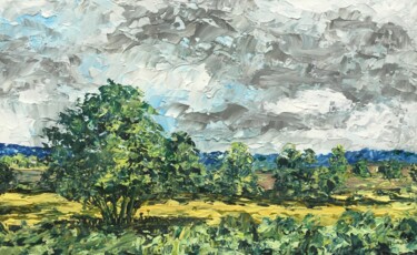 Pintura titulada "Après la pluie" por Thierry Gautheron, Obra de arte original, Acrílico Montado en Bastidor de camilla de m…
