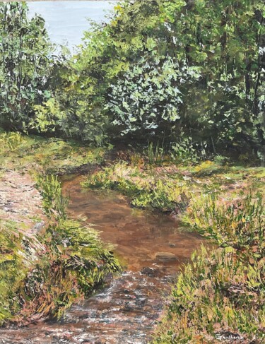 Peinture intitulée "Ruisseau de Champit…" par Thierry Gautheron, Œuvre d'art originale, Acrylique Monté sur Châssis en bois