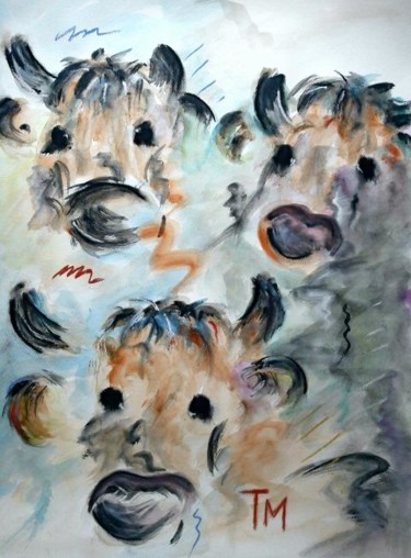 Bouquet Limousin Peinture intitulée "Bouquet Limousin" par Thierry Mathieu, Œuvre d'art originale, Huile