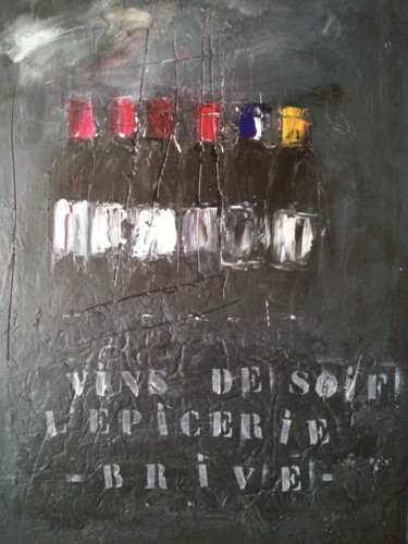 Peinture intitulée "Vins de soif" par Thierry Mathieu, Œuvre d'art originale, Acrylique
