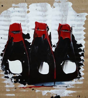 Peinture intitulée "Vins noirs" par Thierry Mathieu, Œuvre d'art originale, Acrylique