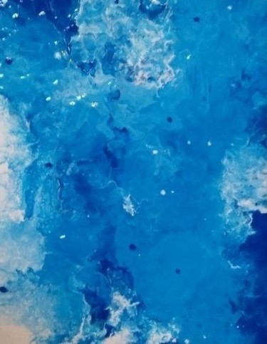 Malerei mit dem Titel "Nuages" von Thierry Plat, Original-Kunstwerk, Acryl