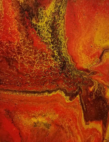Peinture intitulée "Etna 2" par Thierry Plat, Œuvre d'art originale, Acrylique