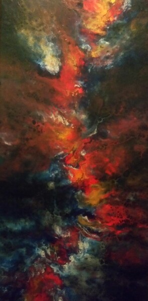 Painting titled "Enfer et damnation" by Thierry Plat, Original Artwork, Acrylic