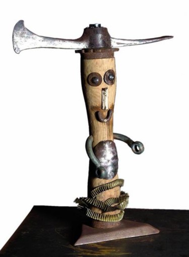 Sculpture intitulée "Tête de pioche" par Thierry Roy, Œuvre d'art originale