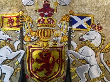 Peinture intitulée "EMBLEME ROYAL DE L'…" par Thierry Singer De Polignac - Spencer (Prince Singer de Polignac-Spencer), Œuvr…