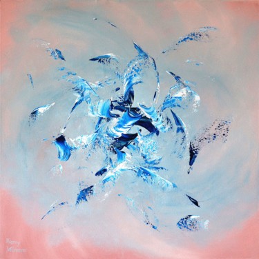 Peinture intitulée "meditation-80x80-cm" par Thierry Vobmann, Œuvre d'art originale, Acrylique Monté sur Châssis en bois