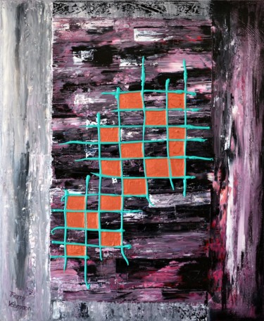 Painting titled "magic-squares" by Thierry Vobmann, Original Artwork, Acrylic Mounted on Wood Stretcher frame