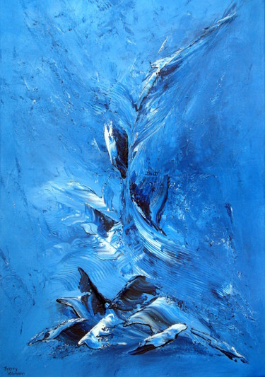 Painting titled "Ocean" by Thierry Vobmann, Original Artwork, Oil