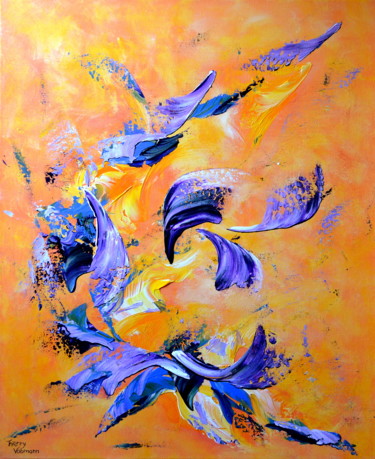Painting titled "song-of-spring" by Thierry Vobmann, Original Artwork, Acrylic
