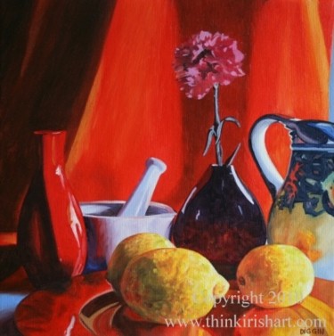 Painting titled "Still - Life with C…" by Stephen Diggin, Original Artwork