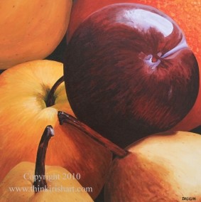 Painting titled "Fruit Bowl III" by Stephen Diggin, Original Artwork