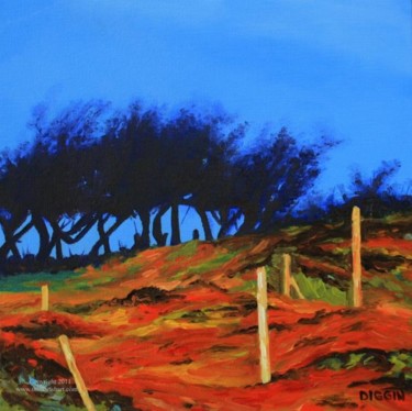 Painting titled "Fences and Hedges" by Stephen Diggin, Original Artwork