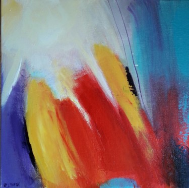 Painting titled "Fuego" by Thierry Moreau, Original Artwork, Acrylic