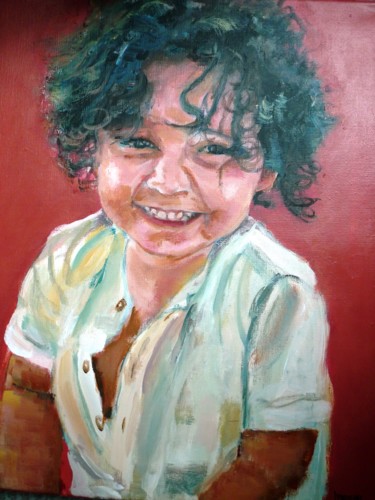 Painting titled "Samuel" by Thierry Moreau, Original Artwork, Acrylic