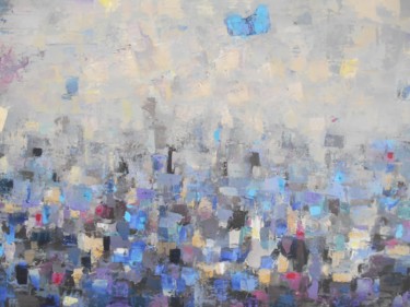 gouttes-de-pluie-sur-toit-en-tuile Peinture intitulée "gouttes-de-pluie-su…" par Thierry Moreau, Œuvre d'art originale, Acrylique