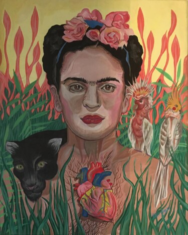 Pittura intitolato "Frida" da Thom Max, Opera d'arte originale, Acrilico