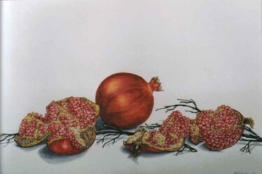 Schilderij getiteld "pomegranates 21" door Thomai Kontou, Origineel Kunstwerk, Anders