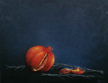 Painting titled "pomegranates 22" by Thomai Kontou, Original Artwork, Other